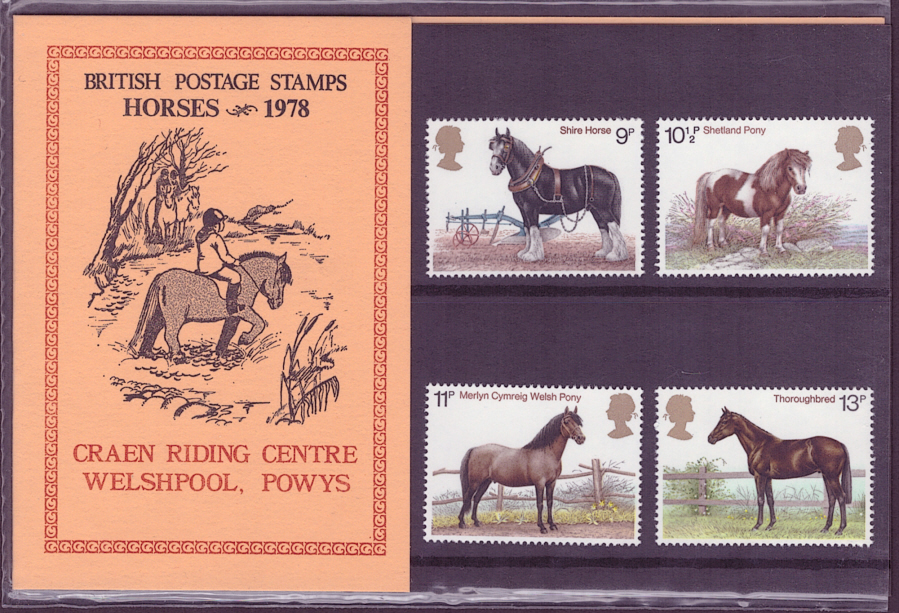 1978 Horses Craen Riding Centre, Welshpool Private Presentation Pack